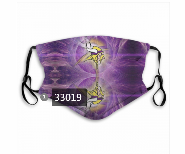 New 2021 NFL Minnesota Vikings #86 Dust mask with filter->nfl dust mask->Sports Accessory